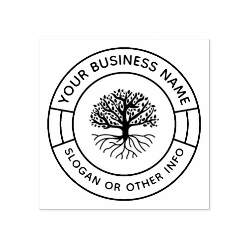 Custom Your Own Modern Round Business Logo Rubber Stamp
