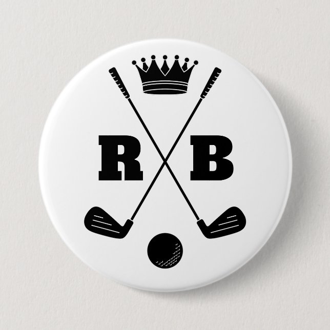 Custom Your Own Name & Brand Golf Balls Button (Front)