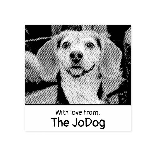 Custom Your Own Pet Photo Dog Cat Animal Modern Rubber Stamp