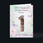 Custom Your Own Photo 1-Year Girl's Birthday Card<br><div class="desc">Celebrate her first birthday with a keepsake you can personalize in minutes. This sweet, pastel card features soft watercolor flowers and butterflies with a large “1” photo window on the front—just upload your favorite picture and it becomes the star of the design. All front and inside text is fully editable,...</div>
