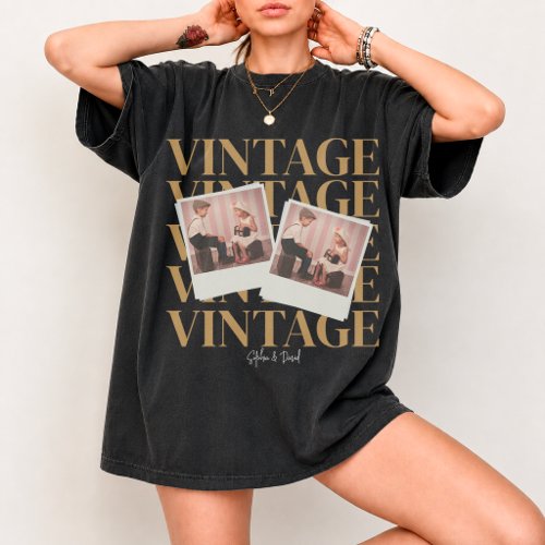 Custom Your Own Vintage Couple Valentines day 90s T-Shirt