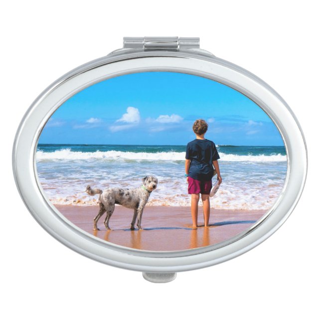 Custom Your Pet Photo Compact Mirror Personalized (Front)