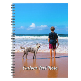 Custom Your Pet Photo Notebook Personalized Text