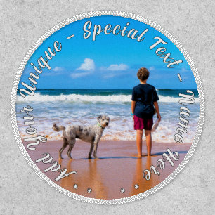 Custom Your Pet Photo Patch with Text