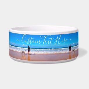 Custom Your Pets Photo Pet Bowl with Text