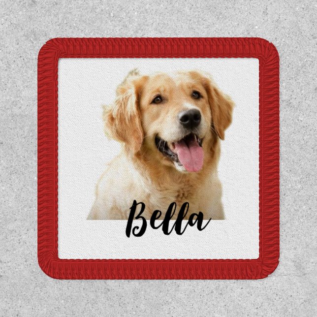 Custom your pet's photo with name patch (Front)