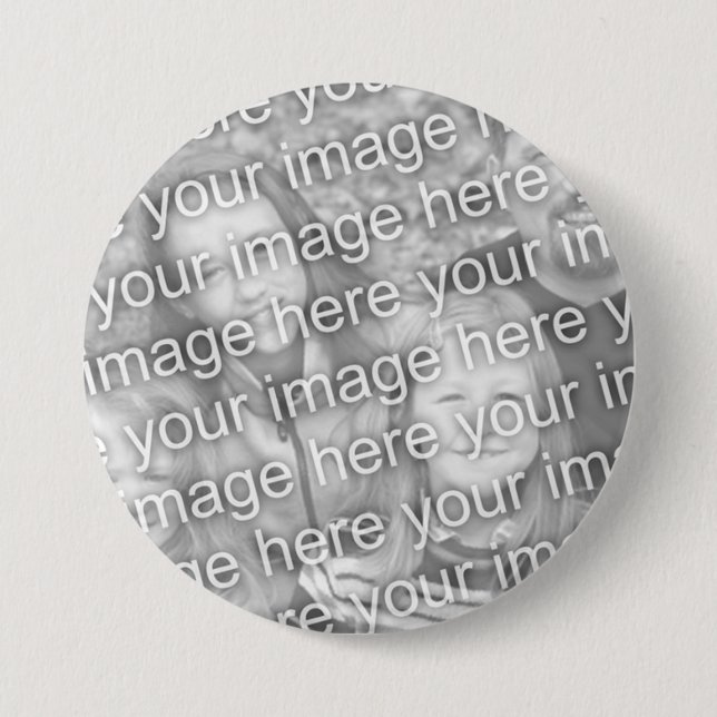 Custom Your Photo 3 inch Button Template (Front)