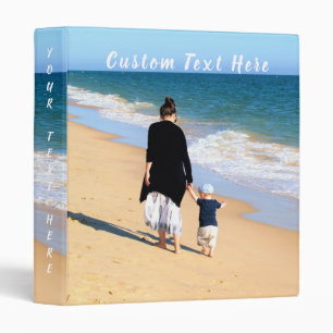 Custom Your Photo 3 Ring Binder with Text