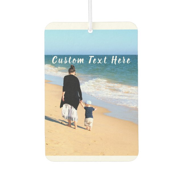 Custom Your Photo Air Freshener with Text (Front)