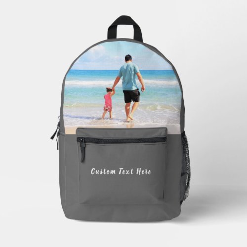 Custom Your Photo and Text Backpack _ Choose Color