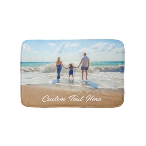 Custom Your Photo and Text Bath Mat Gift