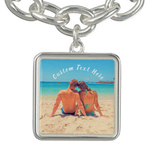 Custom Your Photo and Text Gift Bracelet