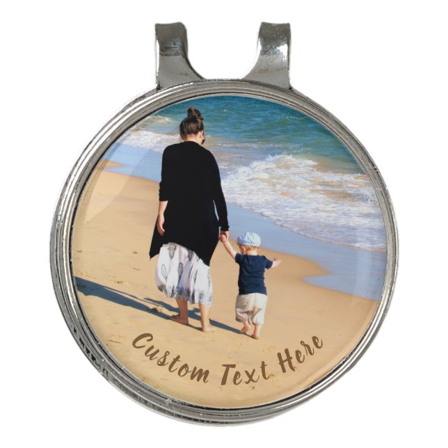 Custom Your Photo and Text Golf Hat Clip (Front)
