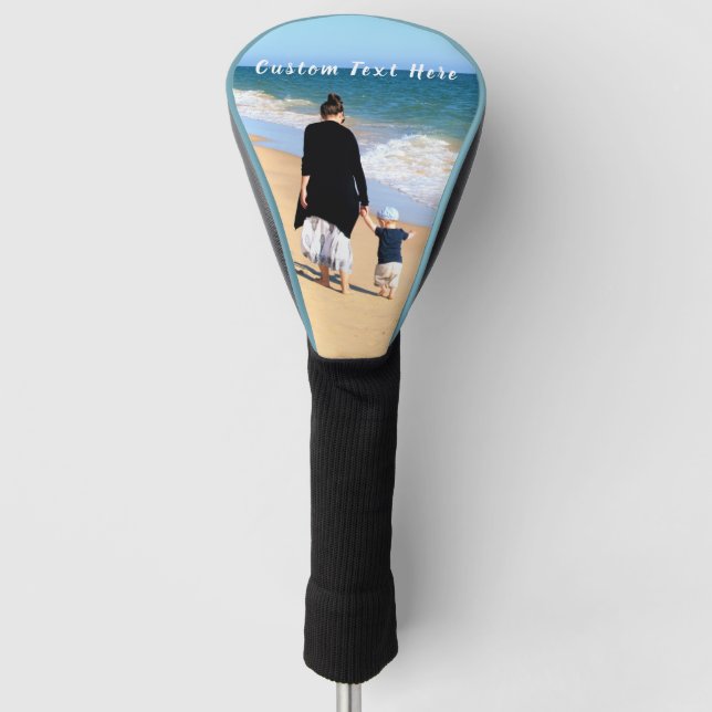 Custom Your Photo and Text Golf Head Cover Gift (Front)