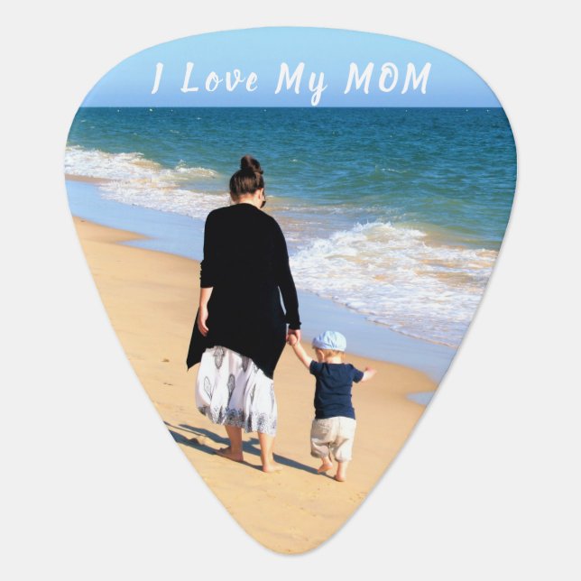 Custom Your Photo and Text Guitar Pick Gift (Front)
