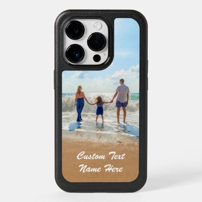 Custom Your Photo and Text iPhone Case (Back)