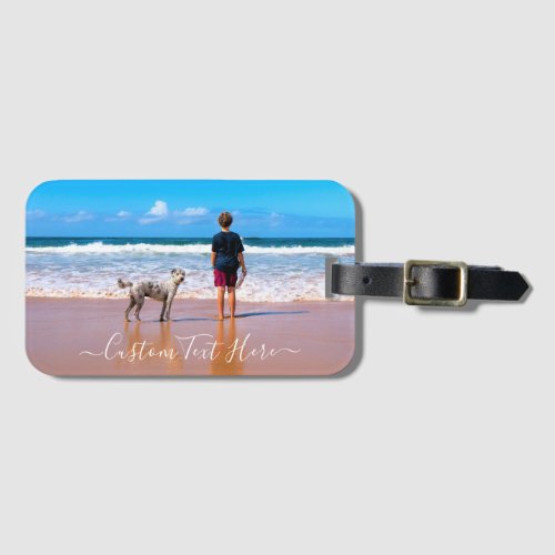 Custom Your Photo and Text Luggage Tag