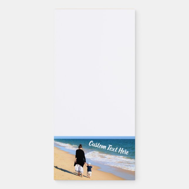 Custom Your Photo and Text Magnetic Notepad (Front)