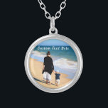 Custom Your Photo and Text Necklace<br><div class="desc">Custom Photo and Text Necklaces - Your Own Design - Special - Personalized Mother / kids / Family / Friends or Personal Necklace / Gift - Add Your Text and Photo - Resize and move or remove and add elements / image with customization tool. Choose / add your favorite font...</div>