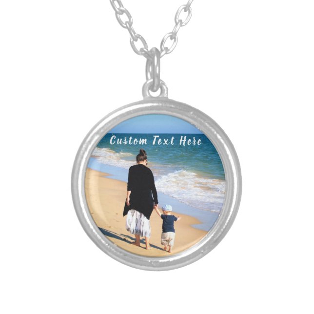 Custom Your Photo and Text Necklace (Front)