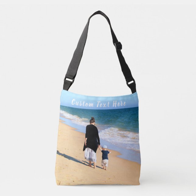 Custom Your Photo and Text Personalized Crossbody Bag (Front)