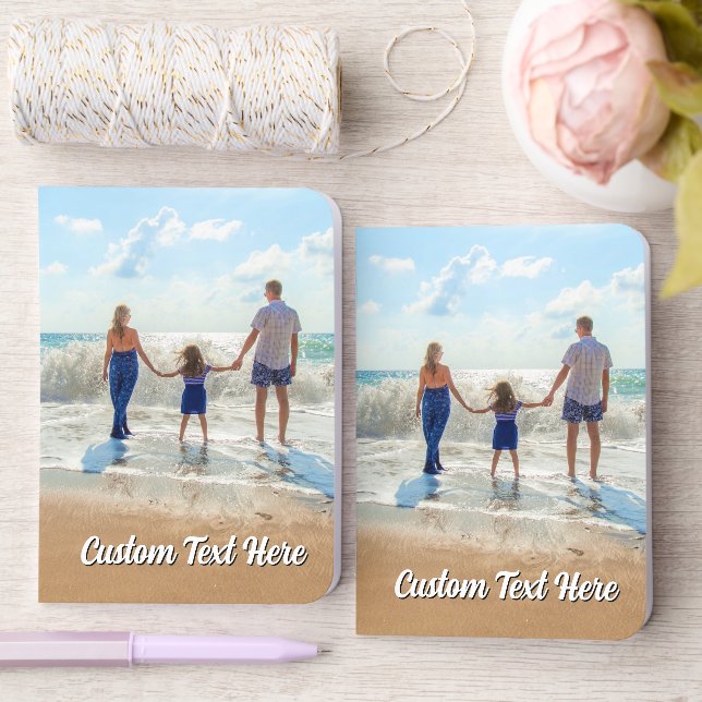 Custom Your Photo and Text Personalized Foil Vow Books (Wedding)