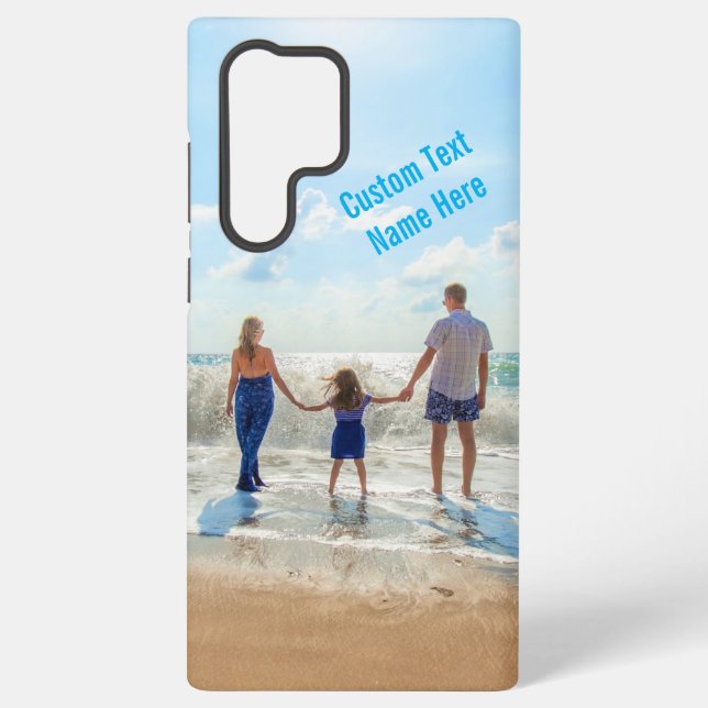 Custom Your Photo and Text Personalized Samsung Galaxy Case (Back)