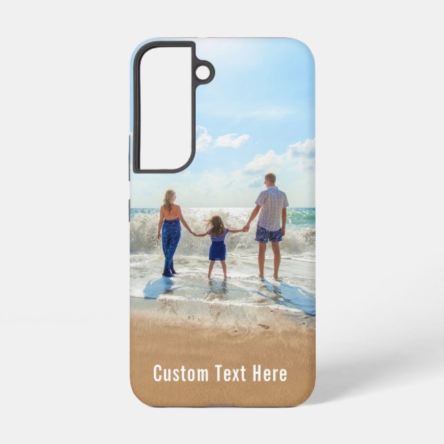 Custom Your Photo and Text Personalized Samsung Galaxy Case (Back)