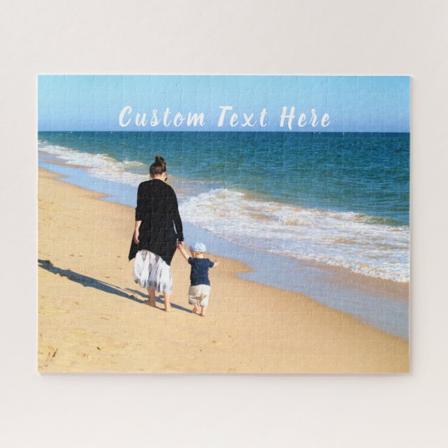 Custom Your Photo and Text Puzzle Personalized (Horizontal)