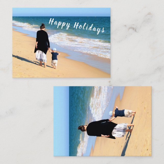 Custom Your Photo and Text Summer Holidays Card (Front/Back)