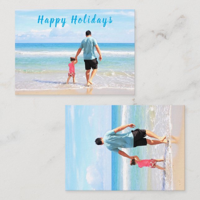 Custom Your Photo and Text Summer Holidays Card (Front/Back)