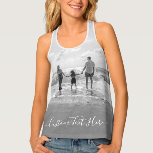 Custom Your Photo and Text Tank Top Gift