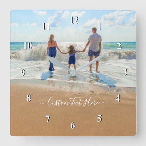 Custom Your Photo and Text Wall Clock