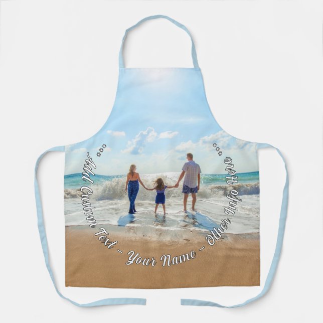 Custom Your Photo Apron and Text Personalized Gift (Front)