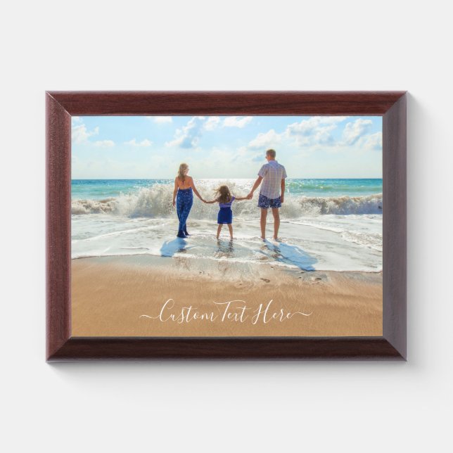 Custom Your Photo Award Plaque Gift with Text (Horizontal)