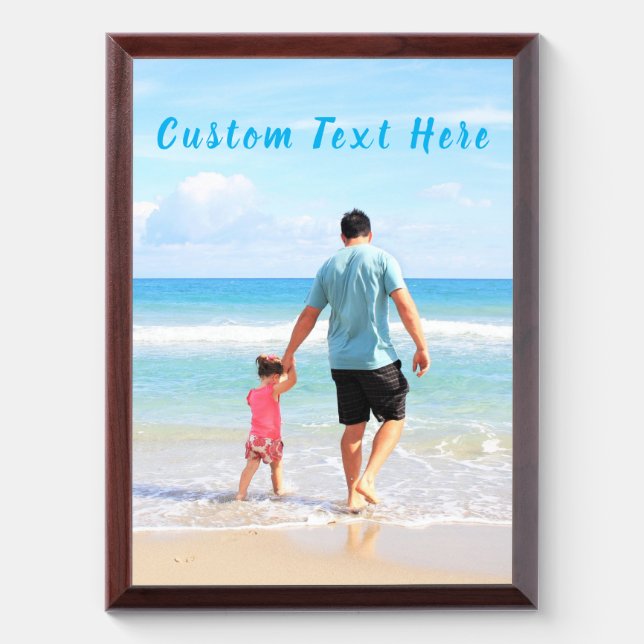 Custom Your Photo Award Plaque Gift with Text (Vertical)