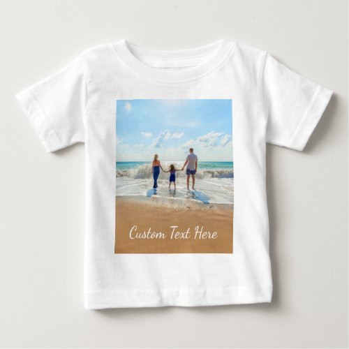 Custom Your Photo Baby T_Shirt with Text