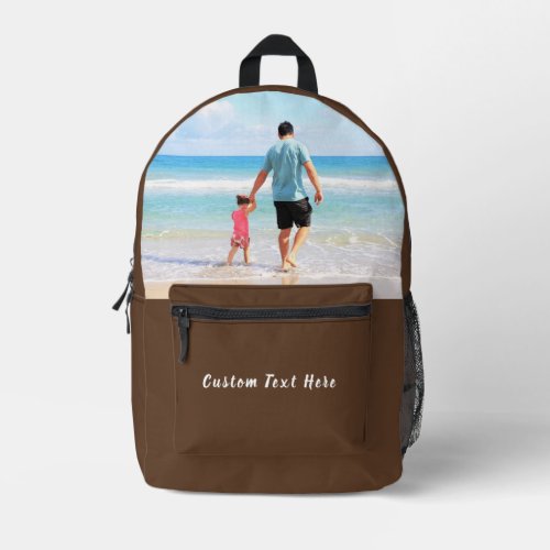 Custom Your Photo Backpack with Text Choose Colors