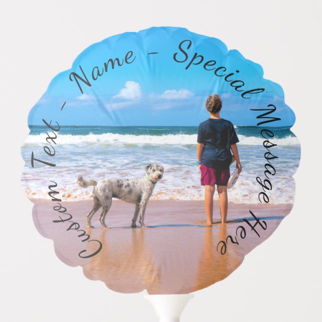 Custom Your Photo Balloon Gift with Text Name (Front)