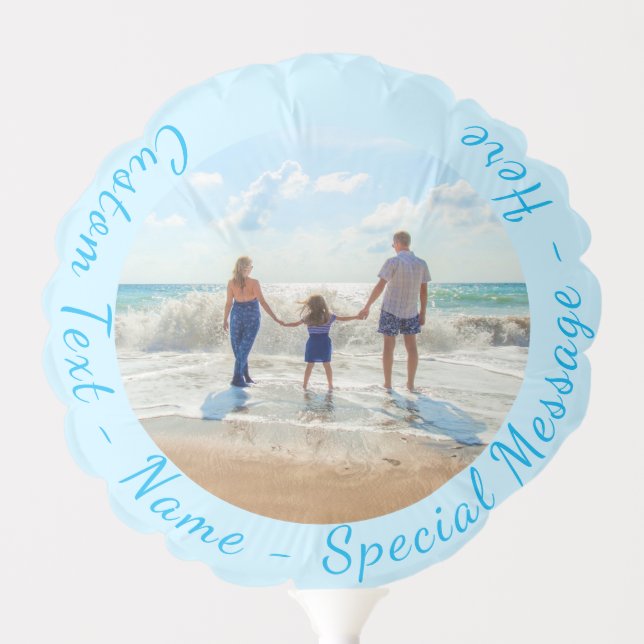 Custom Your Photo Balloon with Text Personalized (Front)
