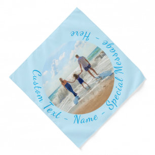Custom Your Photo Bandana with Text Personalized