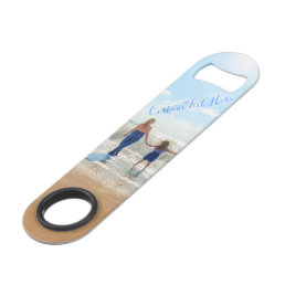 Custom Your Photo Bar Key Gift with Text Name
