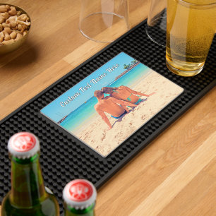 Custom Your Photo Bar Mat Personalized Text Name