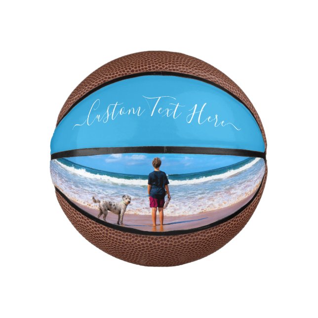 Custom Your Photo Basketball Personalized Text (Front)