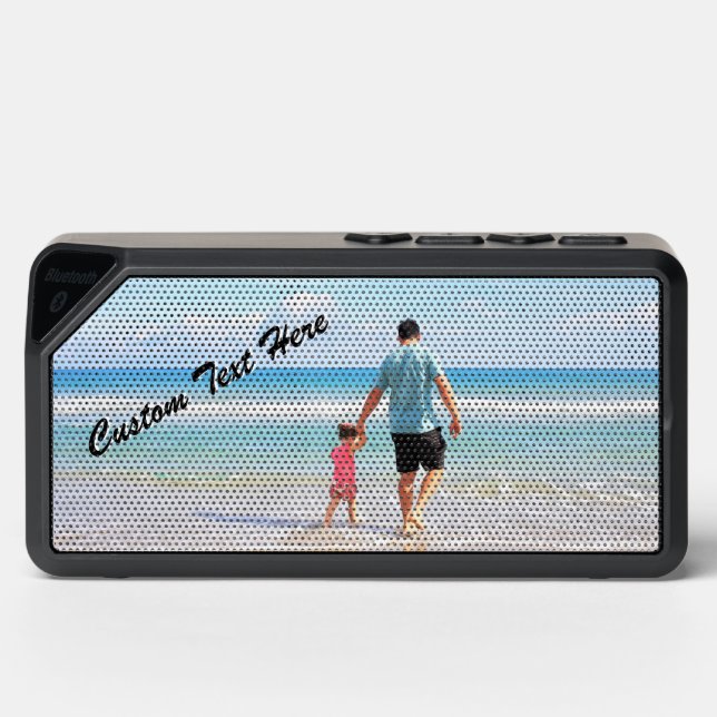 Custom Your Photo Bluetooth Speaker Gift with Text (Front)