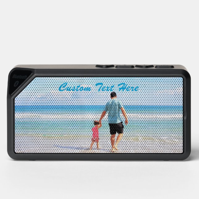 Custom Your Photo Bluetooth Speaker with Text (Front)