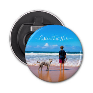 Custom Your Photo Bottle Opener Gift with Text