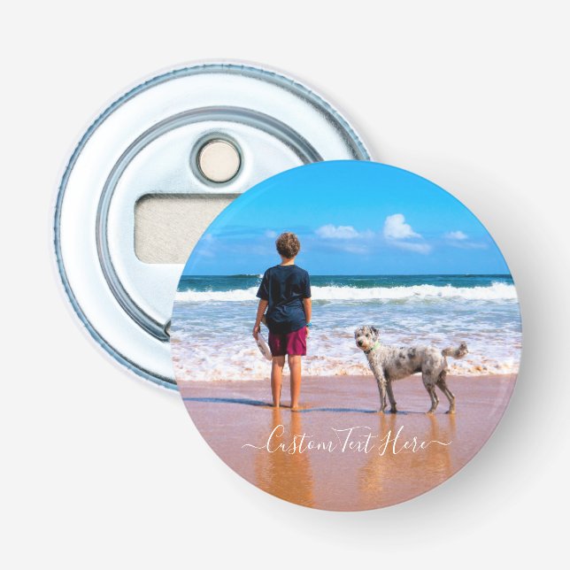 Custom Your Photo Bottle Opener with Text (Front)