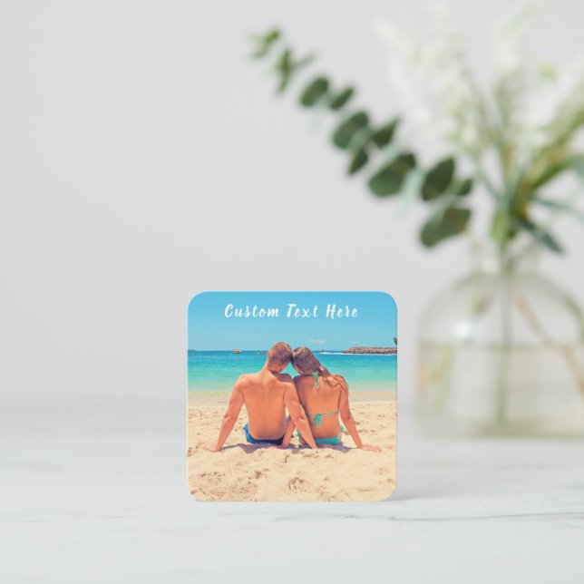 Custom Your Photo Business Card Personalized (Standing Front)