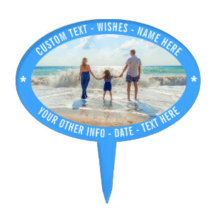 Custom Your Photo Cake Topper Gift with Text